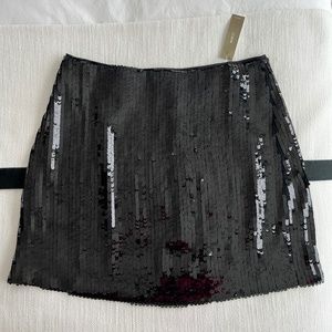 J.Crew Black Sequin Mini Skirt - Size 8 - NWT